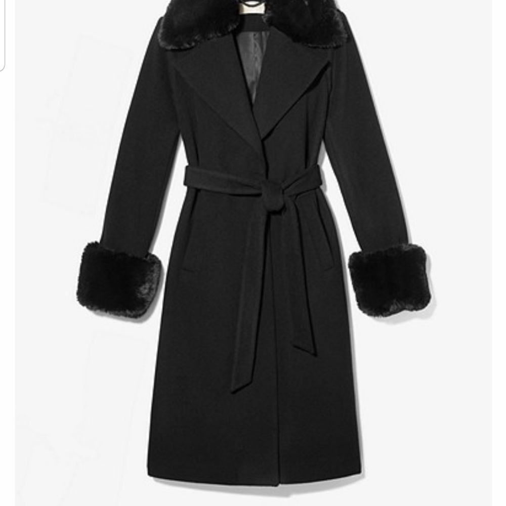 Brand new Michael Kors Faux Fur Wool Coat
